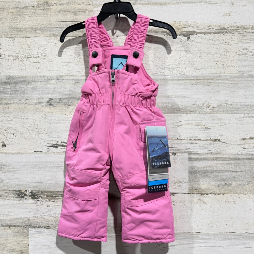 Iceburg Snow Bib Infants 3M Pink Technical Weather Tech Ski Pants Gorpcore NWT